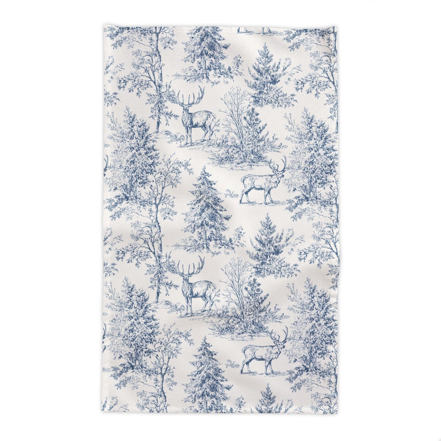 Peppermint’s Winterwood Heirloom Tablecloth — Winter Forest Table Linen for Holiday & Rustic Dining