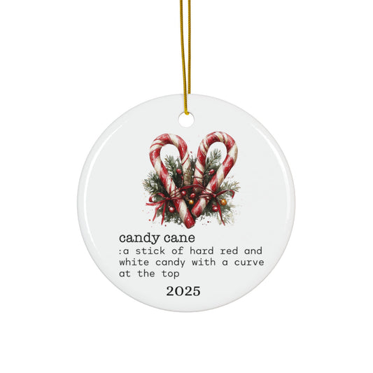 Candy Cane Definition Ornament 2025 â Red & White Christmas Keepsake by Peppermint Pickle