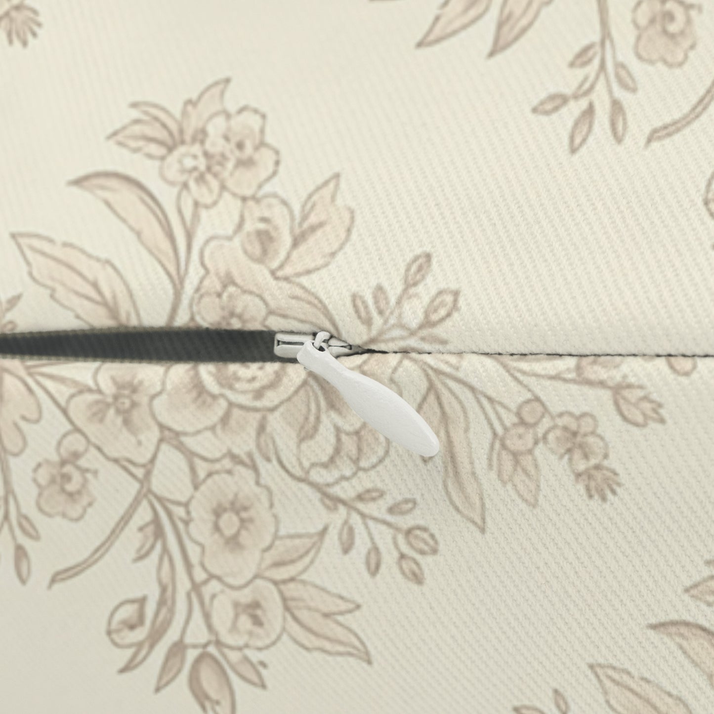 Heirloom Botanical Lumbar Pillow | Soft Neutral Floral Accent
