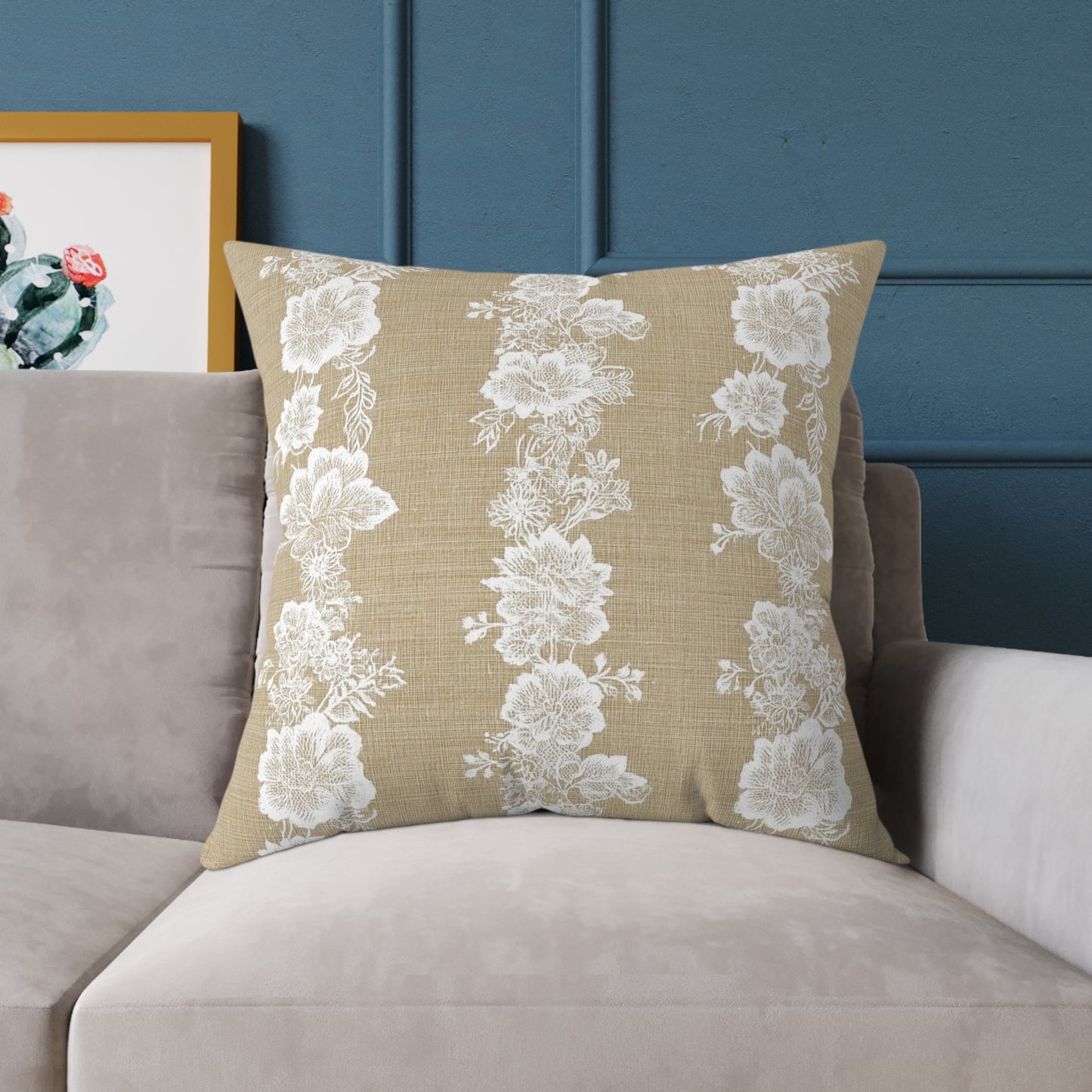 Heirloom Lace Floral Throw Pillow
