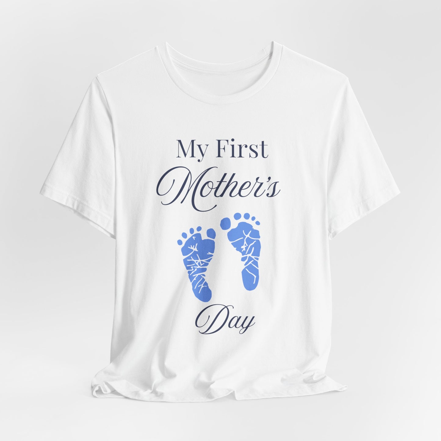 My First Mother's Day T‑Shirt — Baby Footprints New Mom Gift