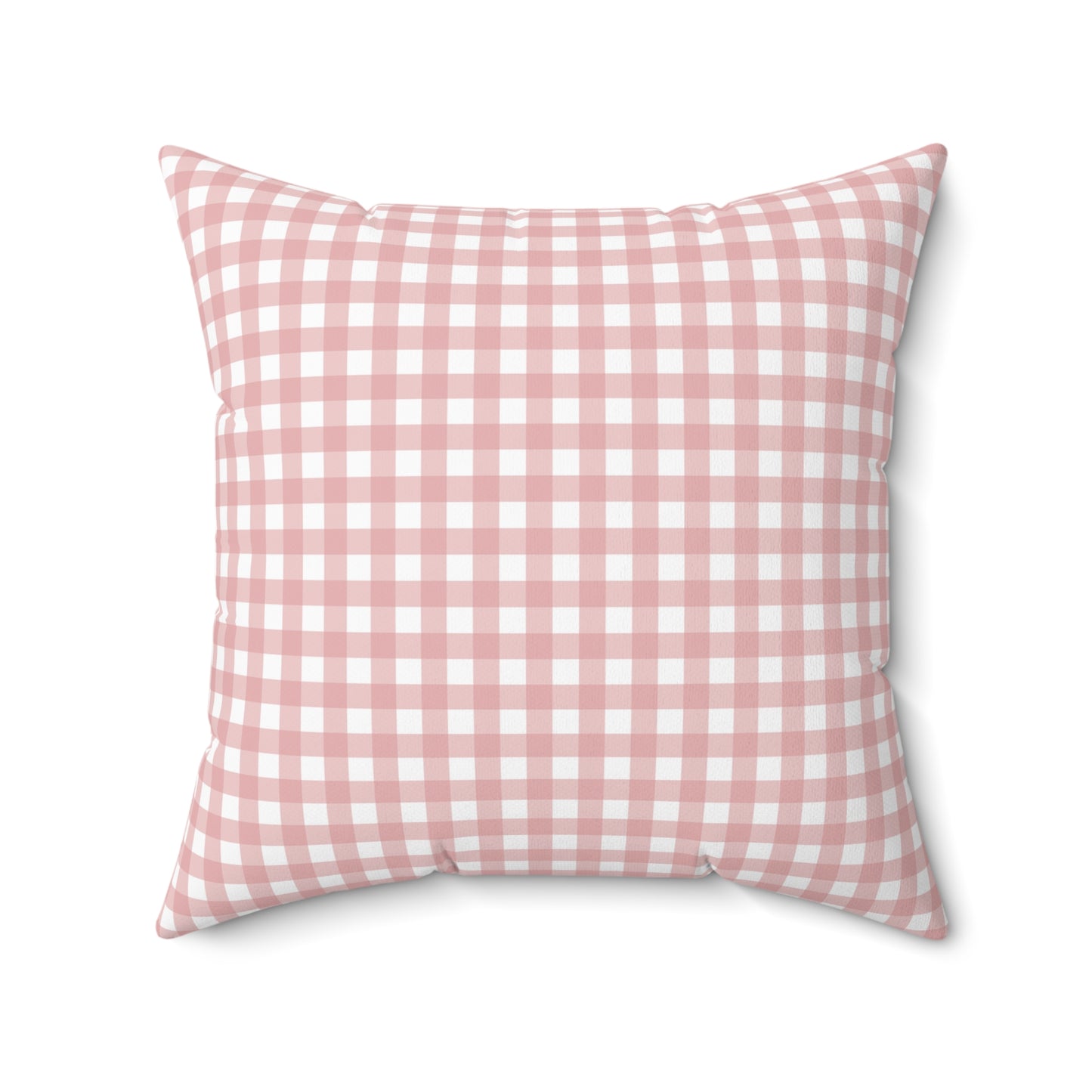 Farmhouse Chicken Decorative Pillow — Watercolor Hen & Pink Gingham Throw Pillow