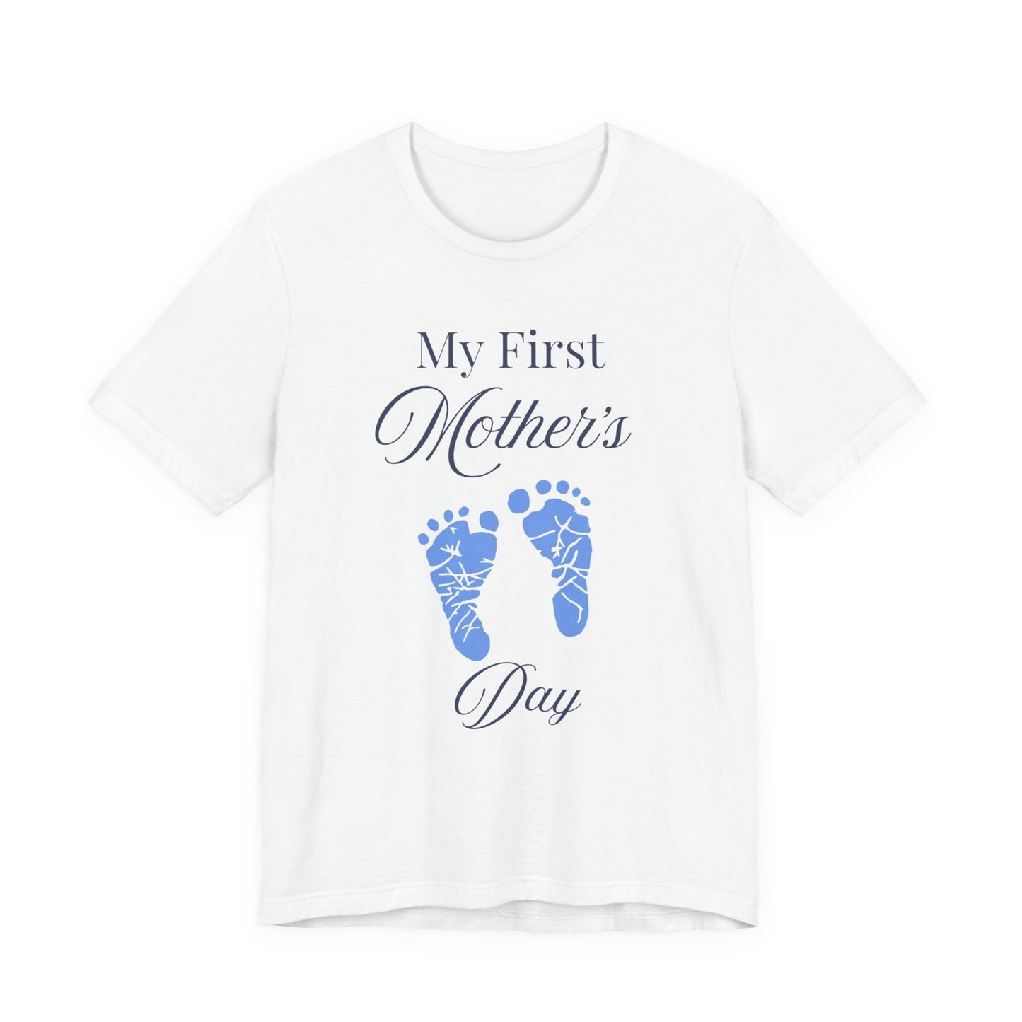 My First Mother's Day T‑Shirt — Baby Footprints New Mom Gift