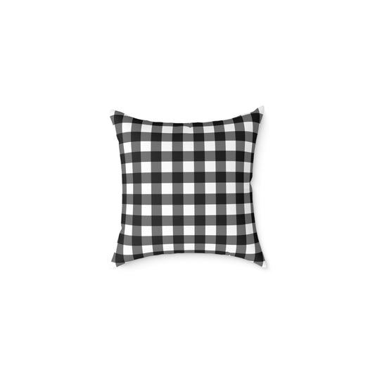 Stillwater Check Pillow – Black Gingham Neutral for Layered Home Styling Pairs beautifully with Joyful Gingham, Heirloom Plum, and all Peppermint Pickle signature prints.