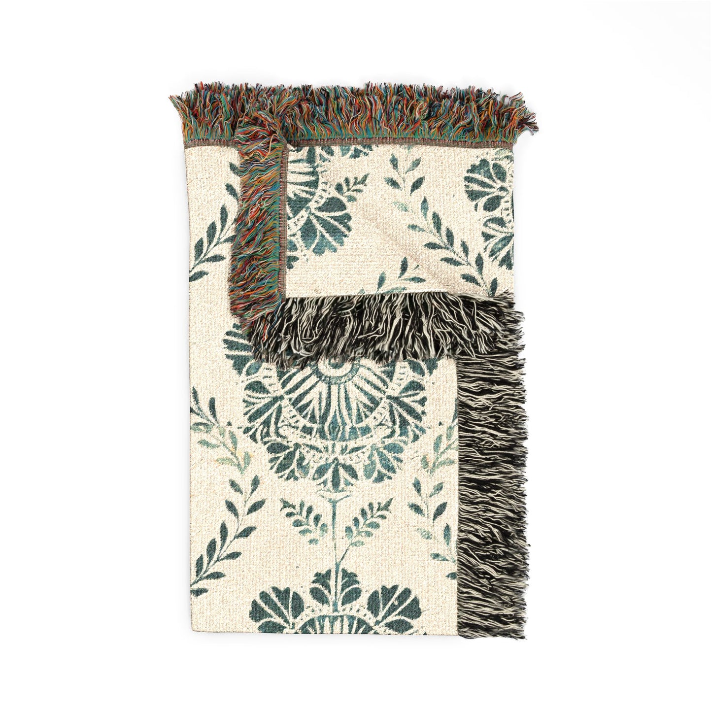 Peppermint’s Heirloom Garden Woven Throw Blanket