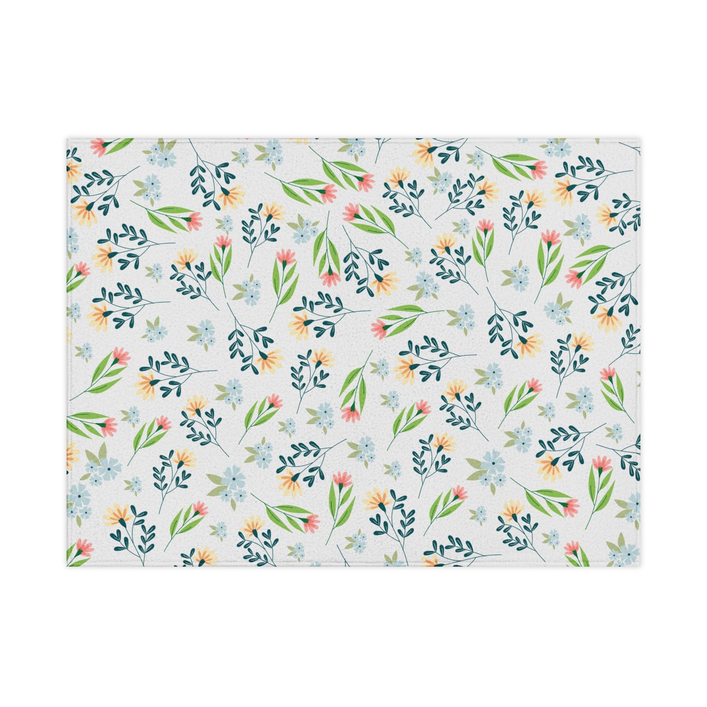Floral Sprig Toddler Blanket — Soft Watercolor Botanical Baby Throw