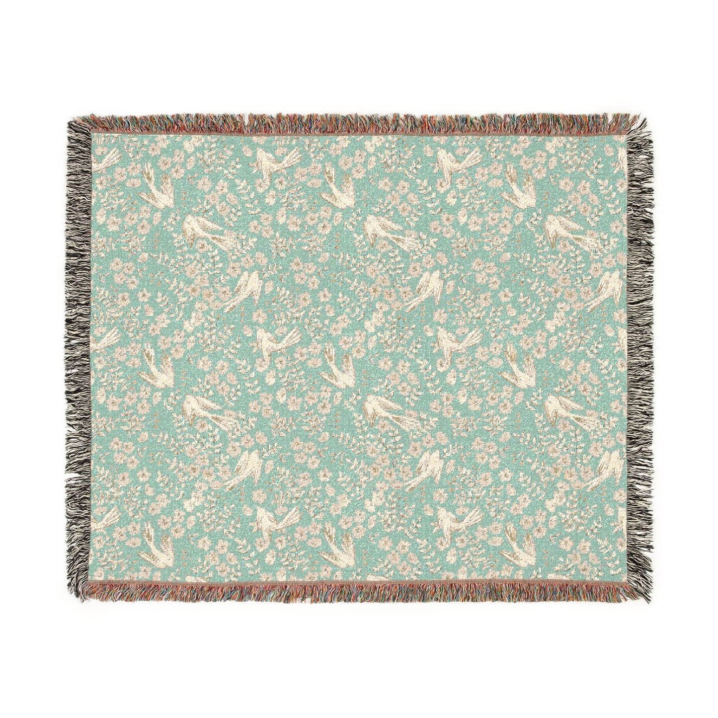 Peppermint’s Garden Song Woven Throw Blanket