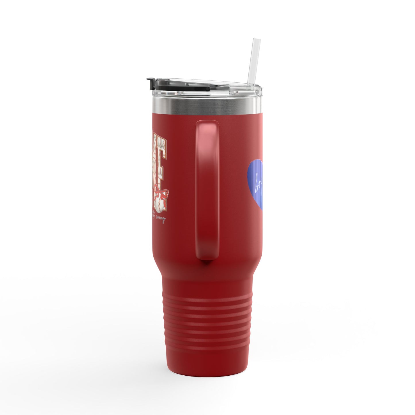 40oz Insulated Travel Mug — Boy Mom - Baseball tumbler