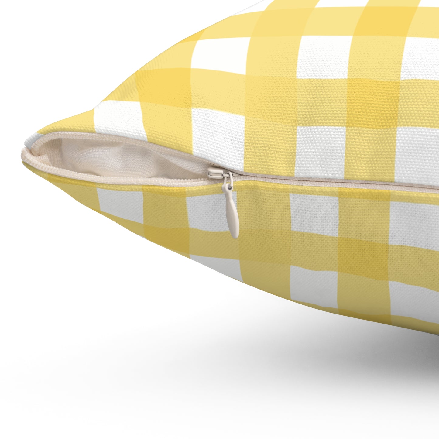 Farmhouse Blue Truck Pillow — Yellow Gingham Harvest Decor