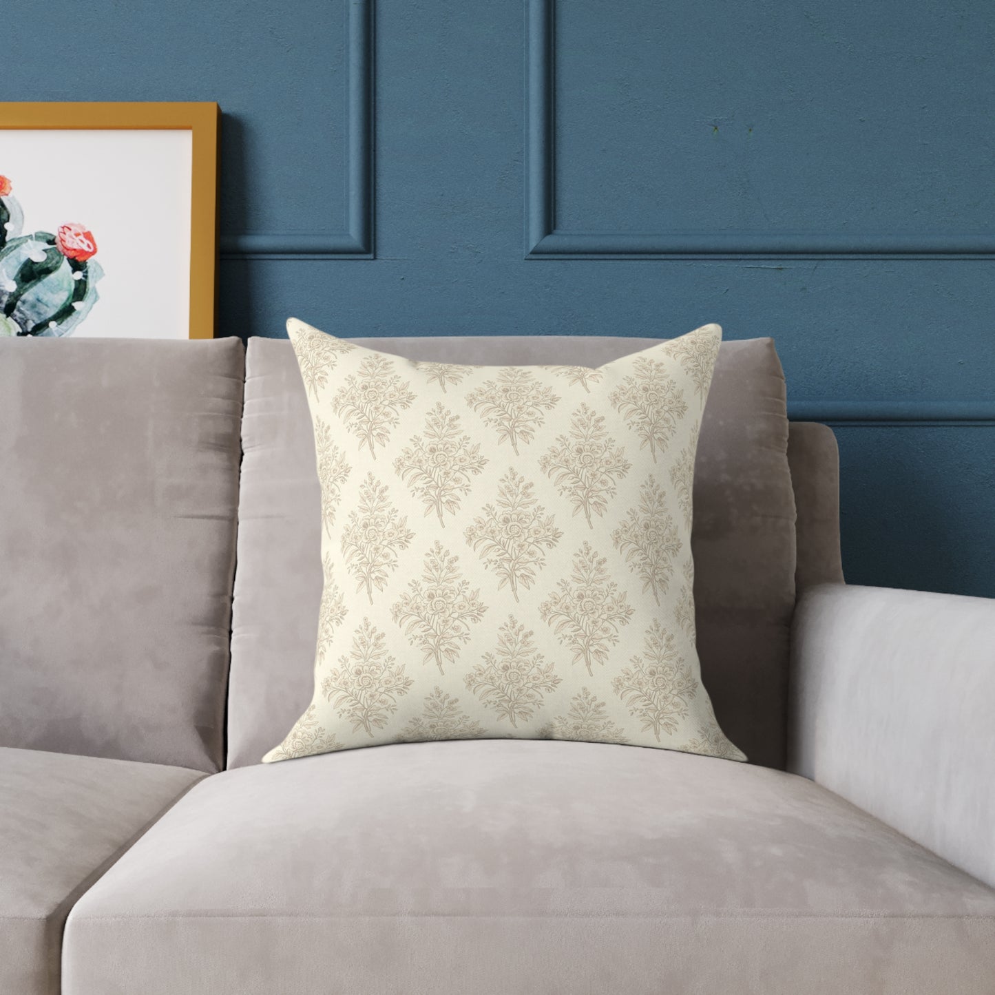 Heirloom Botanical Throw Pillow | Soft Neutral Floral