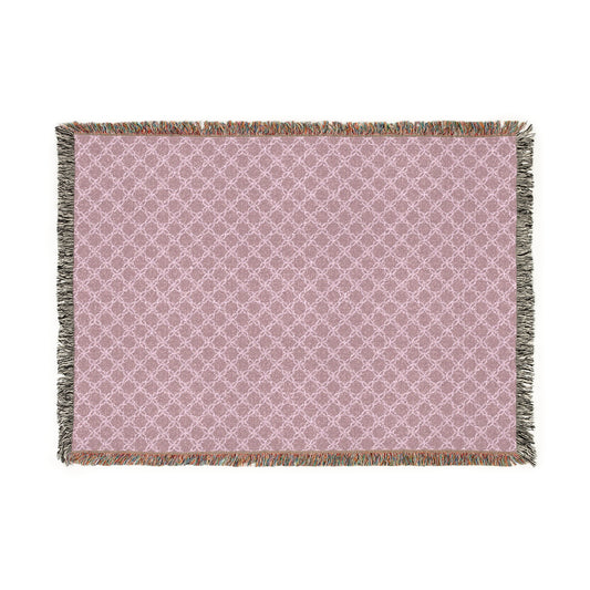 Heirloom Plum Lattice Woven Throw Blanket – Romantic Fall Layer  Cozy Woven Blanket | Soft Throw Blanket for Home Decor, Gift for Her, Couch Cover, Picnic Blanket, Wedding Gift