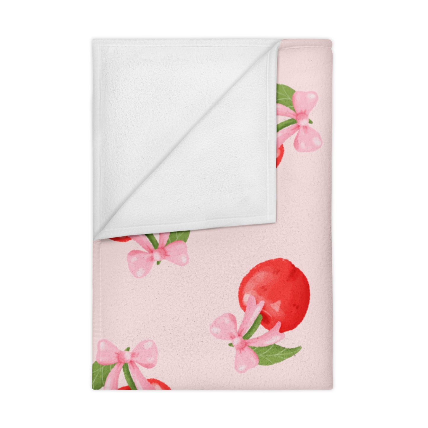 Toddler Blanket — Pink Cherry Patterned Baby Throw for Infants & Toddlers