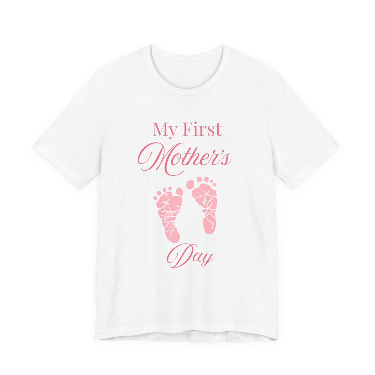 Mother's Day Tee — "My First Mother's Day" Baby Footprint T‑Shirt
