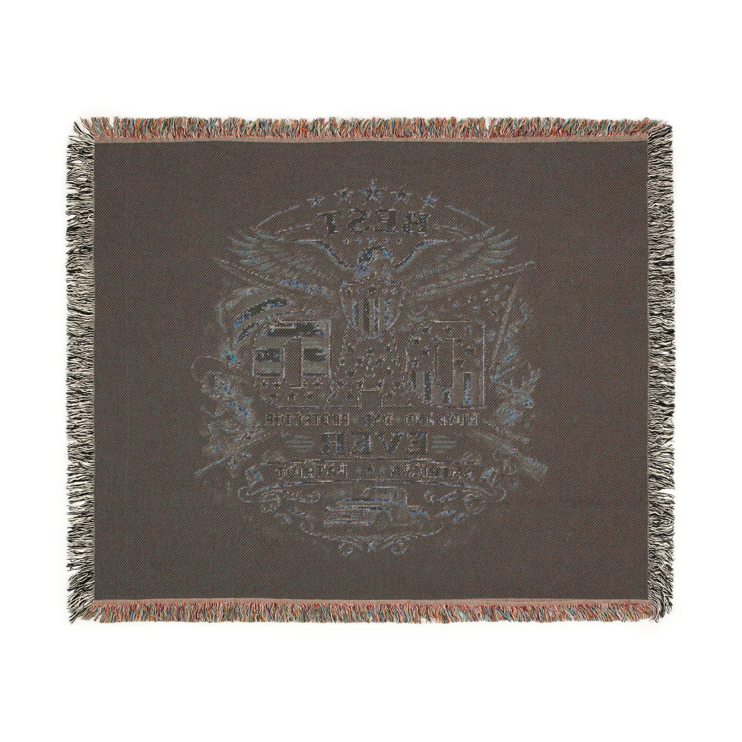 Best Dad Ever Woven Blanket – Patriotic Eagle Father’s Day Throw