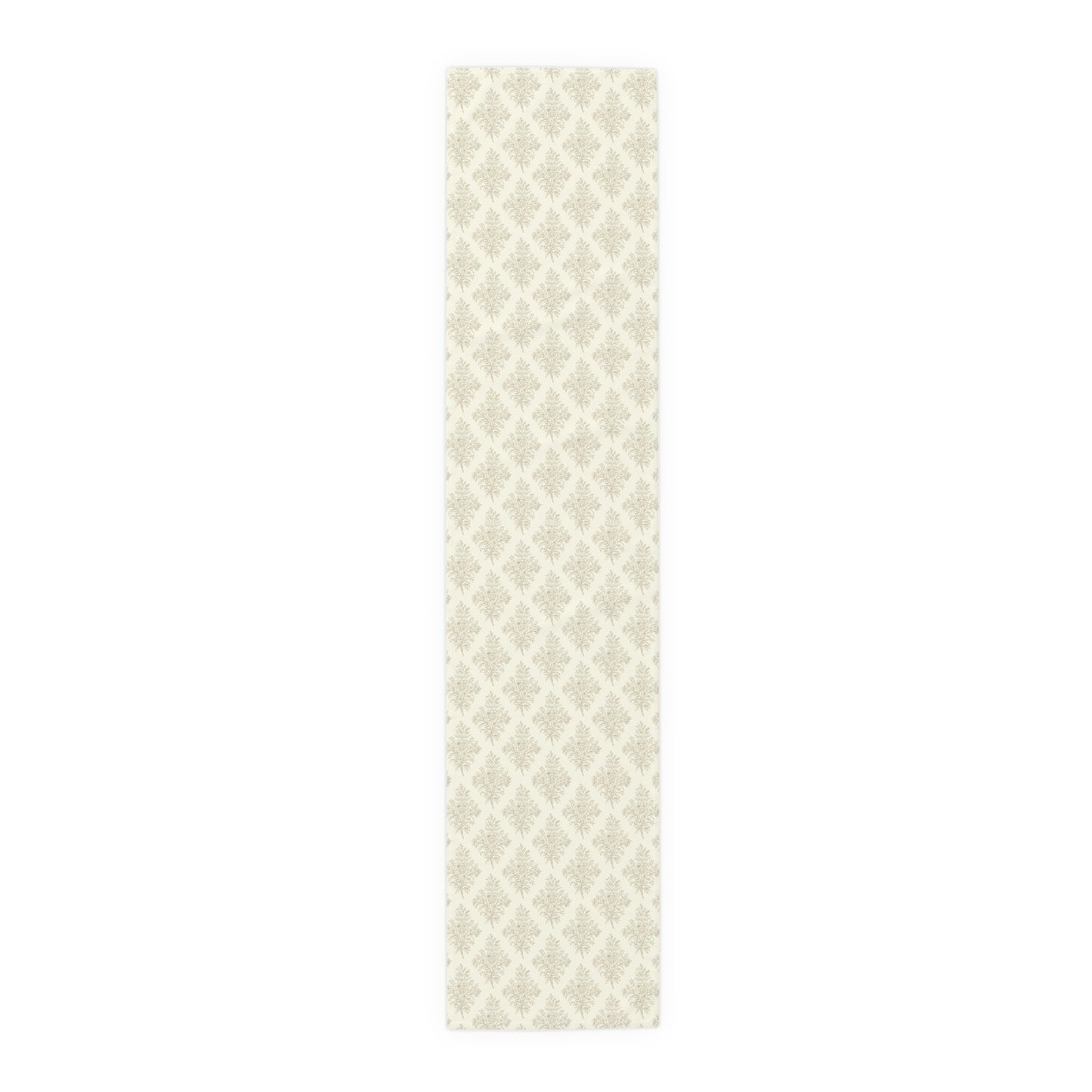 Heirloom Damask Table Runner — Cotton-Poly Decorative Dining Accent