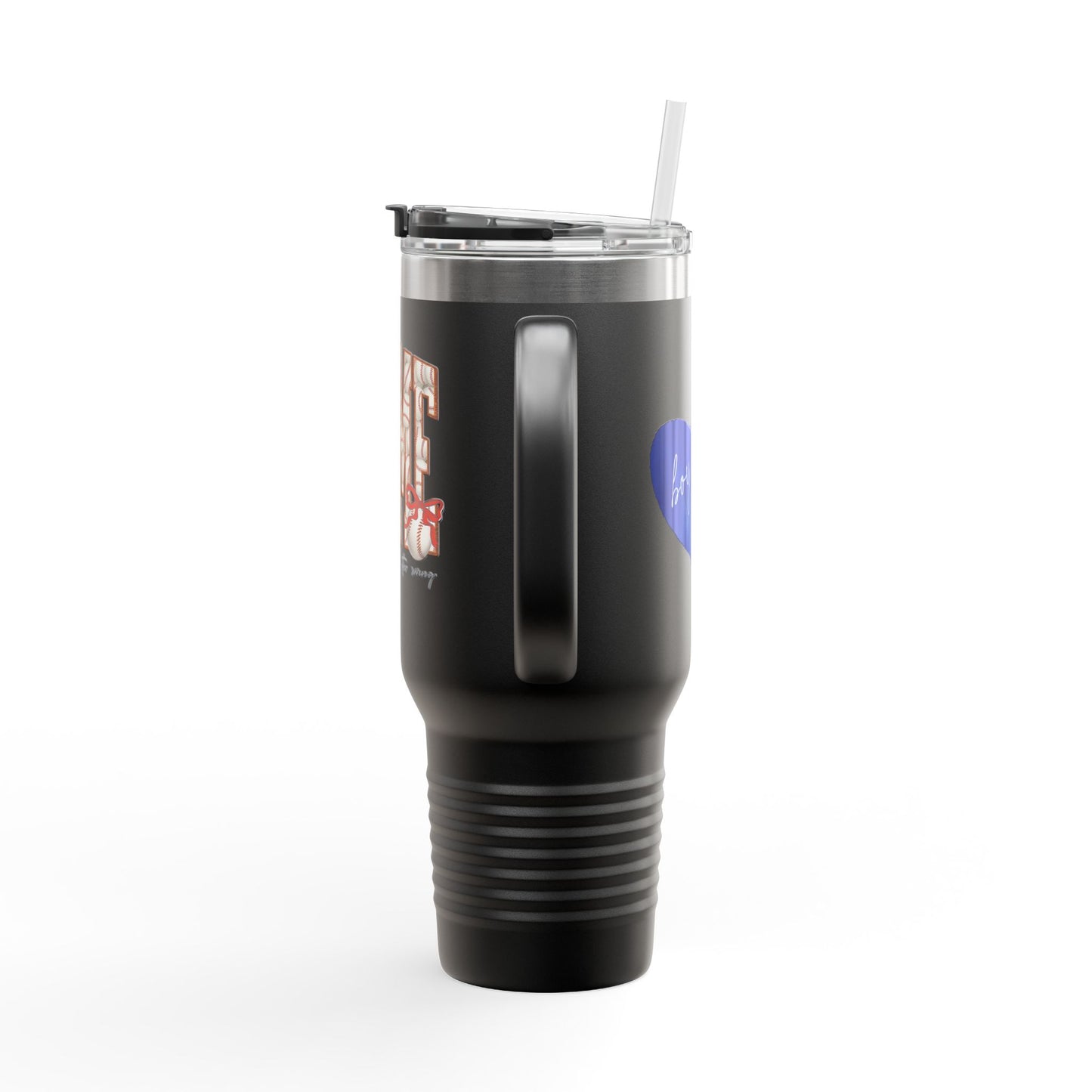 40oz Insulated Travel Mug — Boy Mom - Baseball tumbler