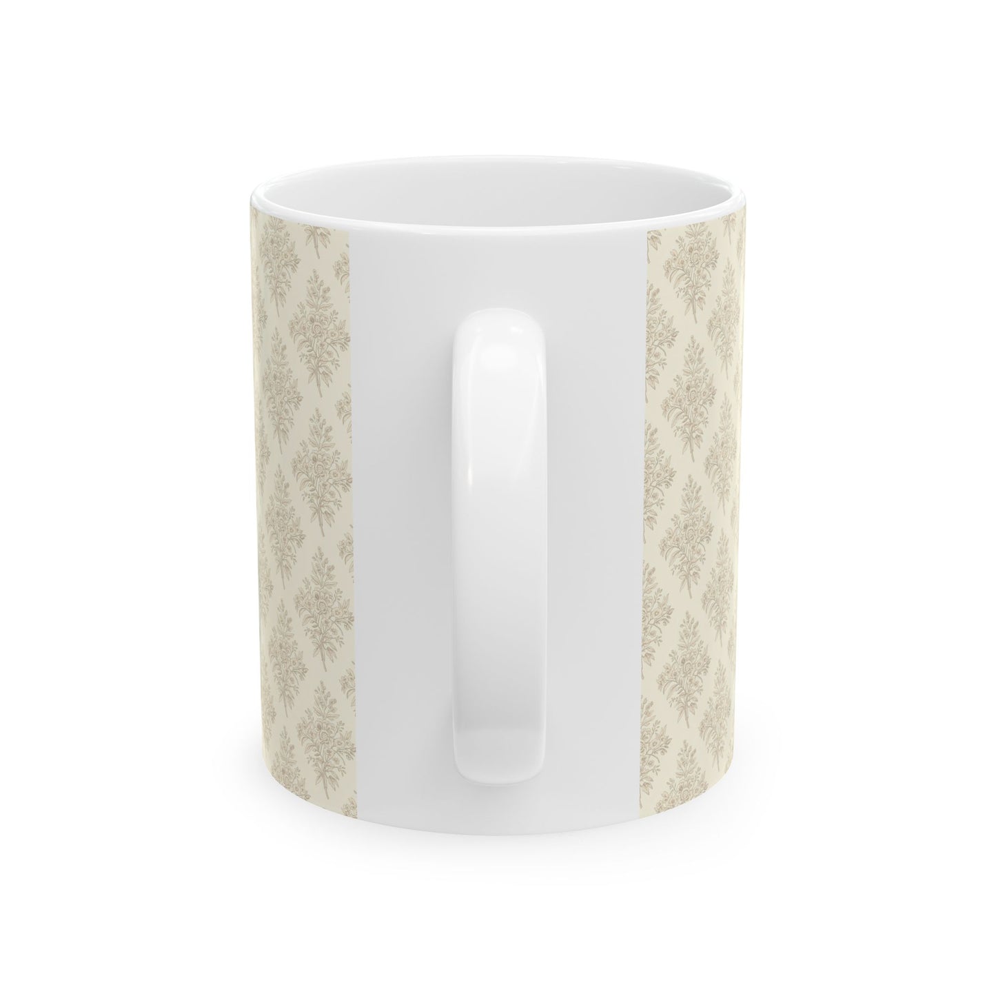 Heirloom Botanical Mug | Soft Neutral Floral Coffee Cup