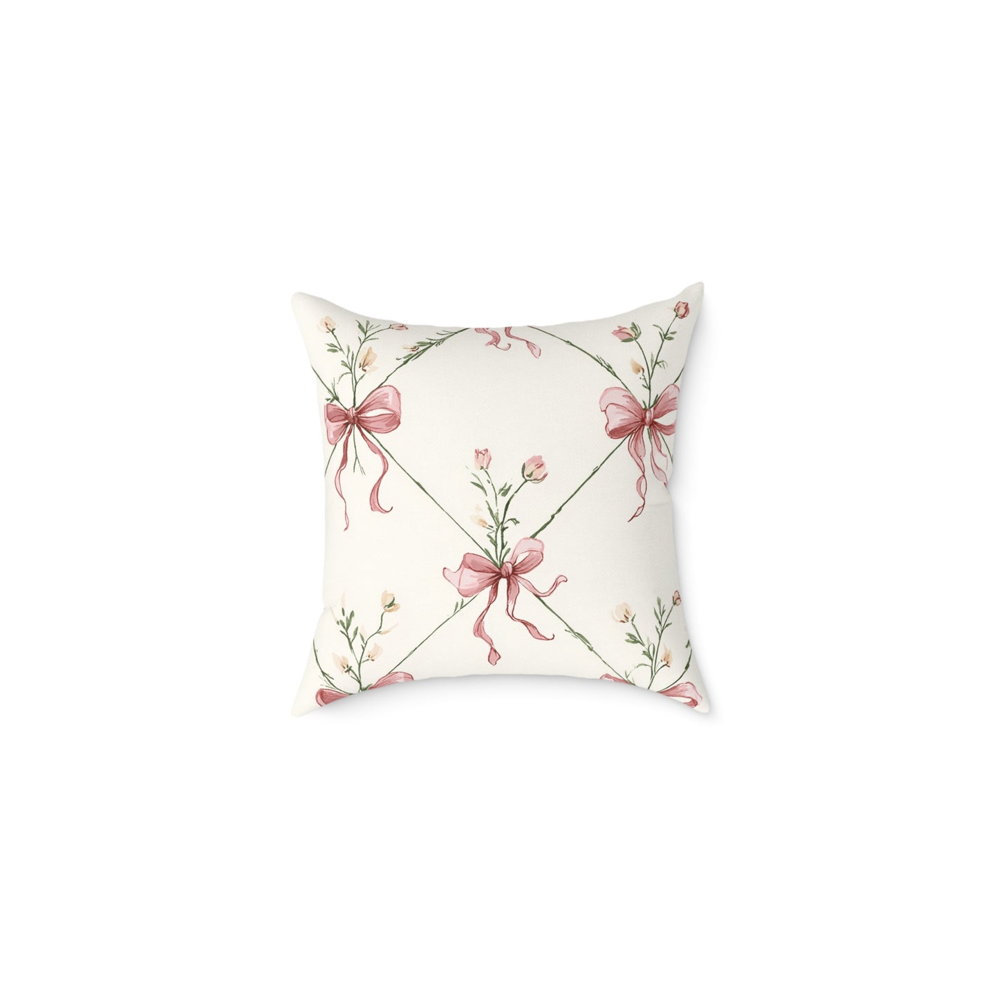 Heirloom Bow Garden Pillow Cover – 16”, 18”, or 24”