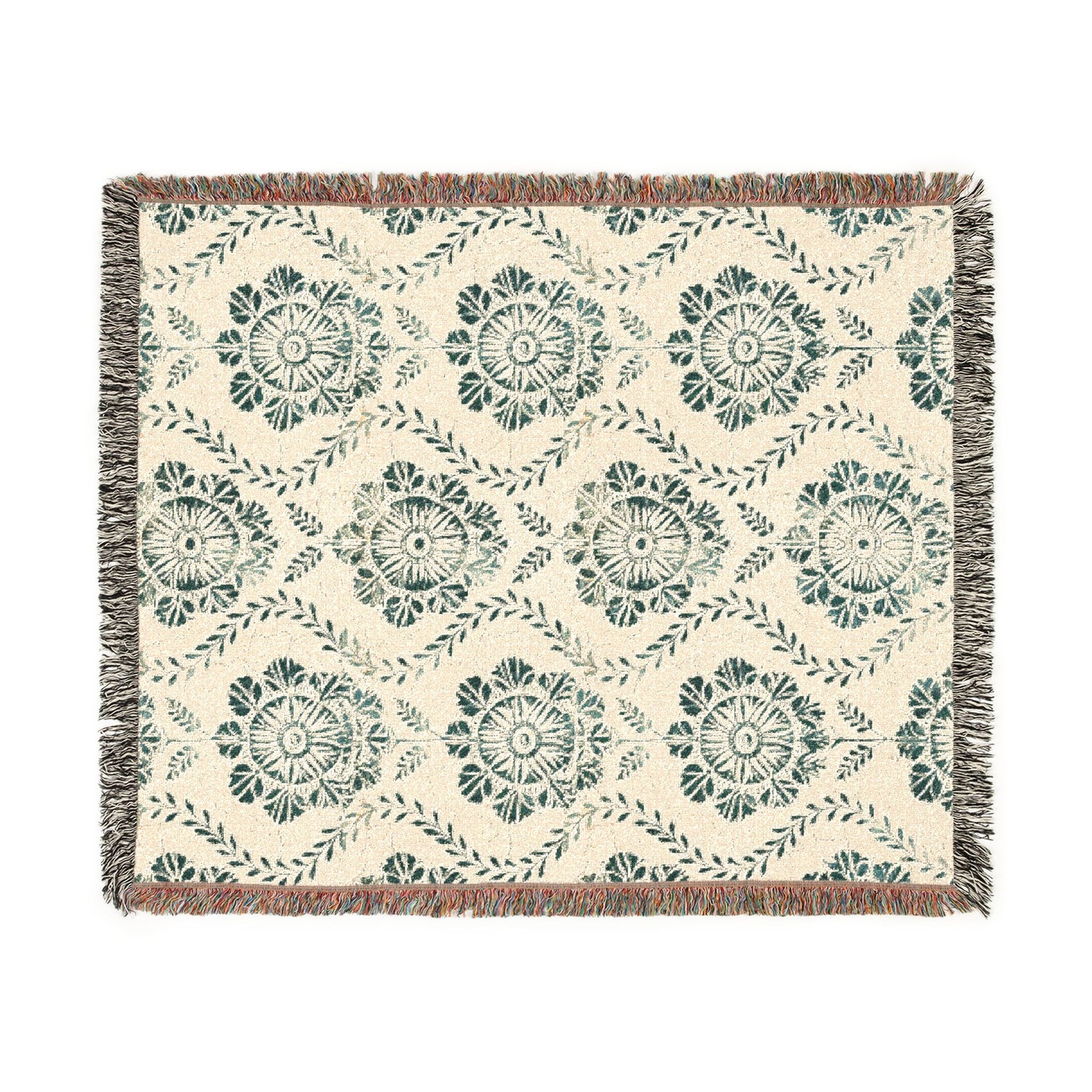 Peppermint’s Heirloom Garden Woven Throw Blanket