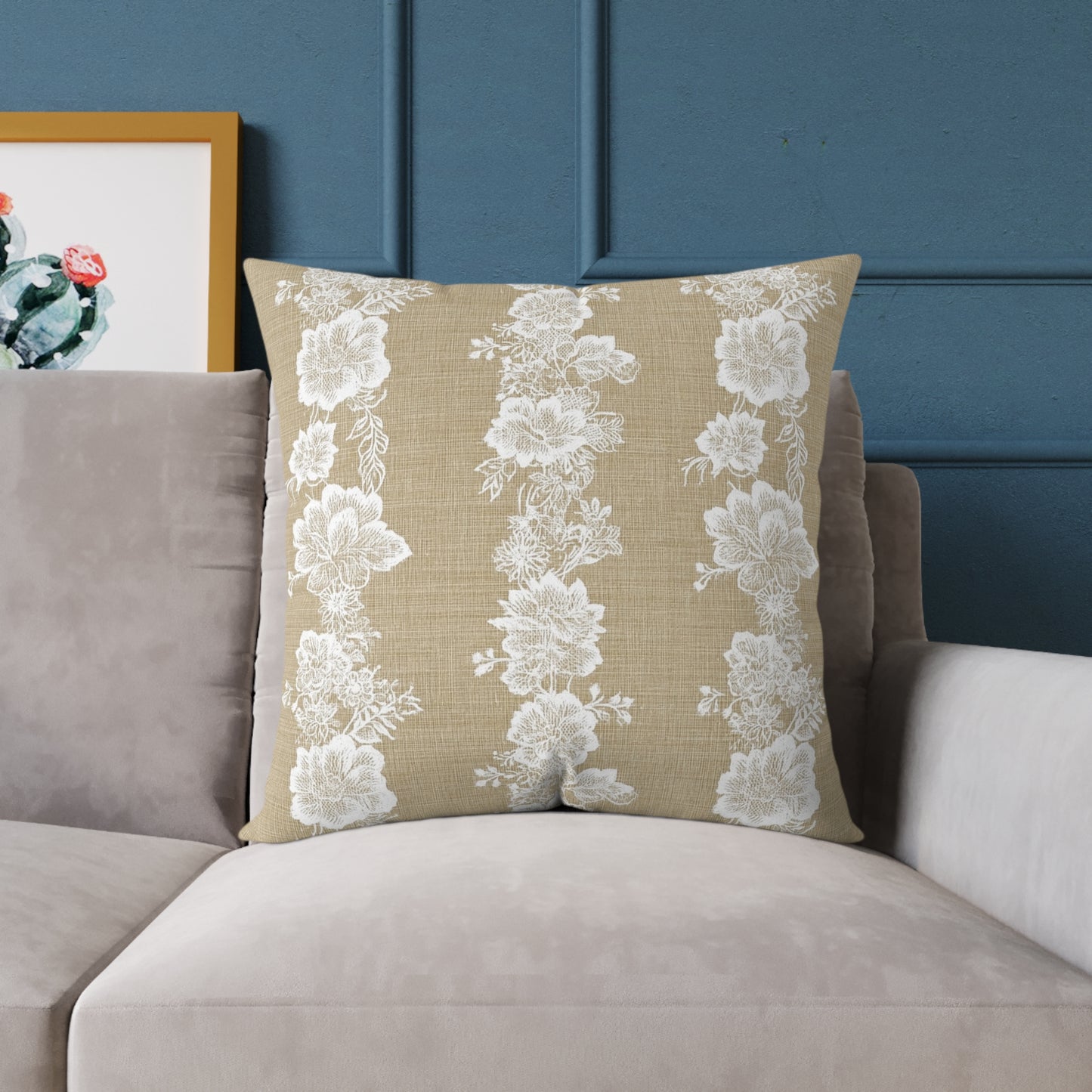 Heirloom Lace Floral Throw Pillow