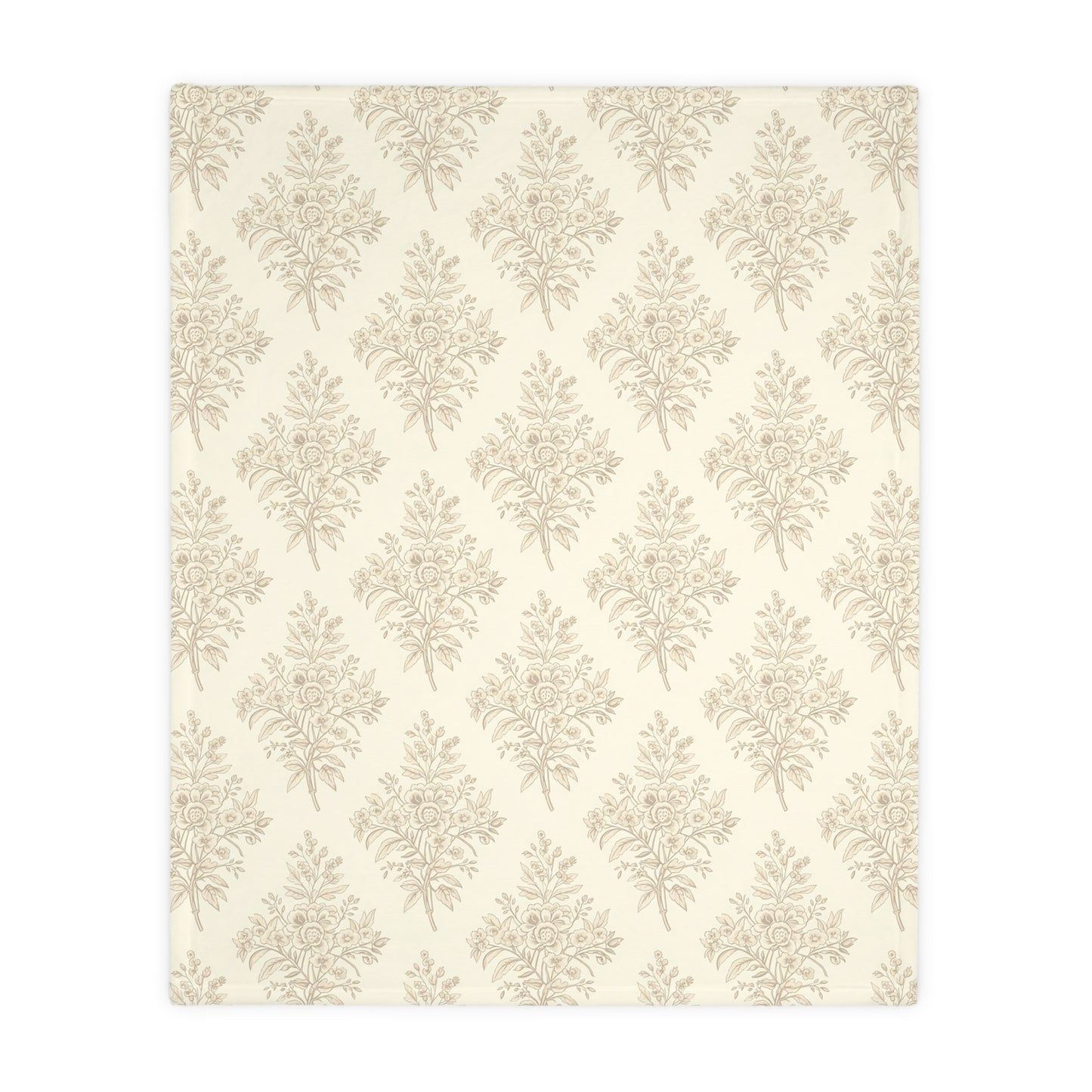 Heirloom Botanical Throw Blanket | Soft Neutral Floral