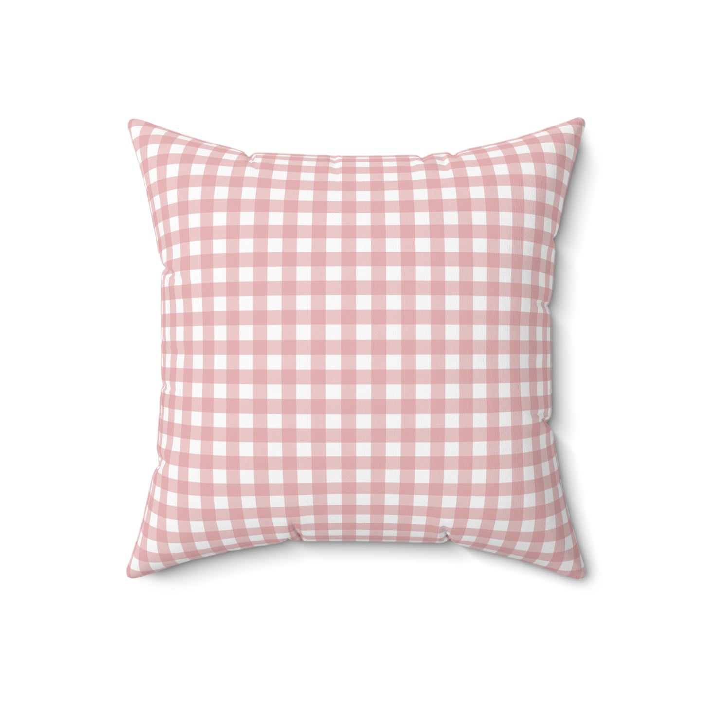 Farmhouse Chicken Decorative Pillow — Watercolor Hen & Pink Gingham Throw Pillow