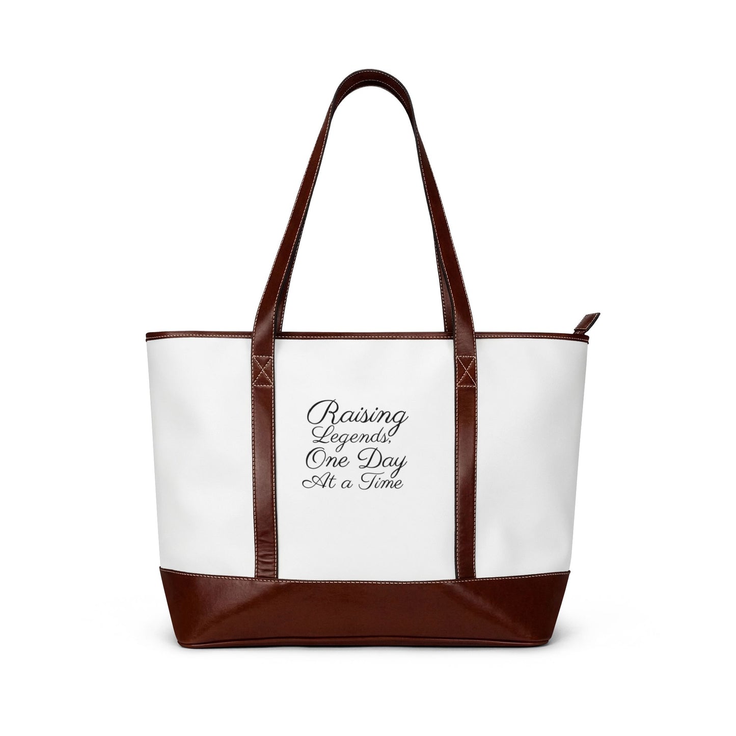 Raising Legends Tote Handbag - "Raising Legends One Day At a Time" Inspirational Mom Tote