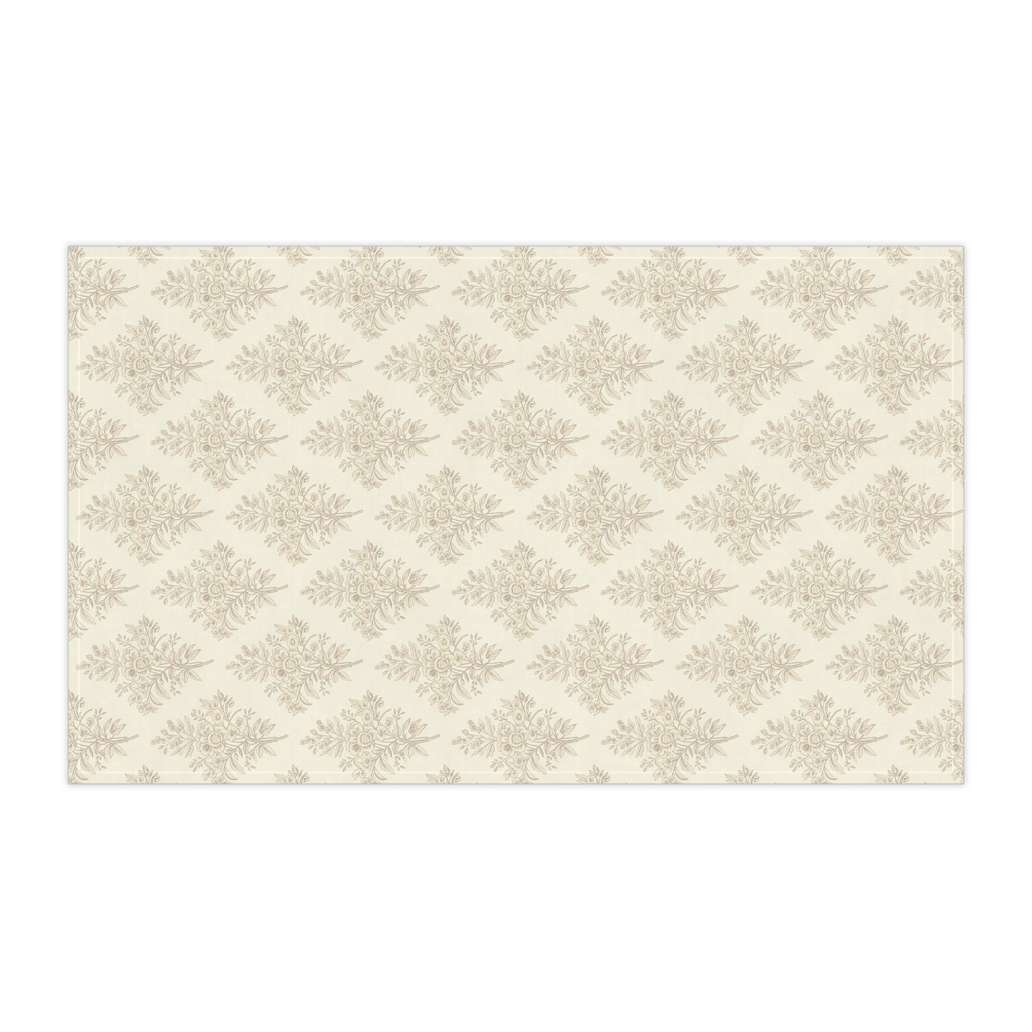 Damask Print Tea Towel — Neutral Vintage Kitchen Linen