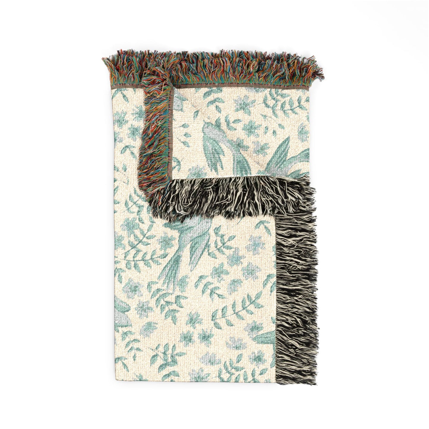 Woven Blanket — Vintage Floral Pattern Throw