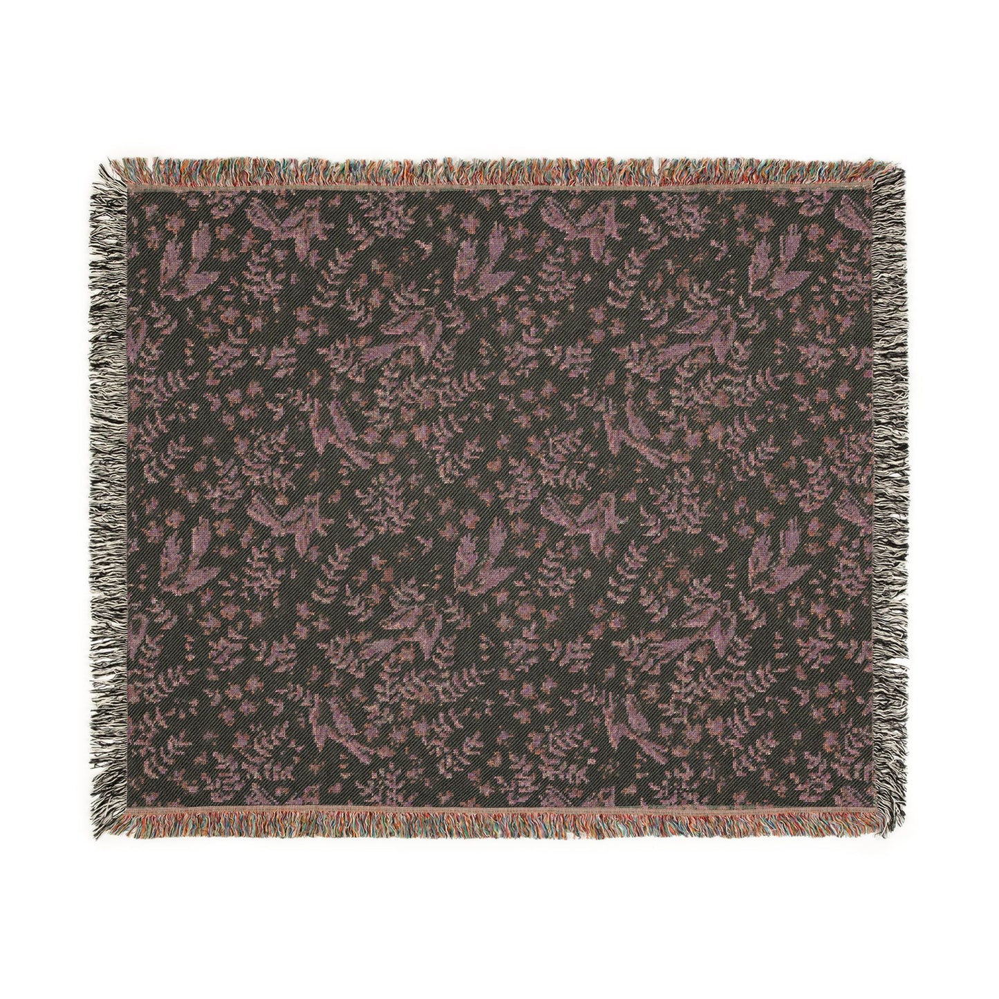 Woven Blanket — Vintage Floral Pattern Throw