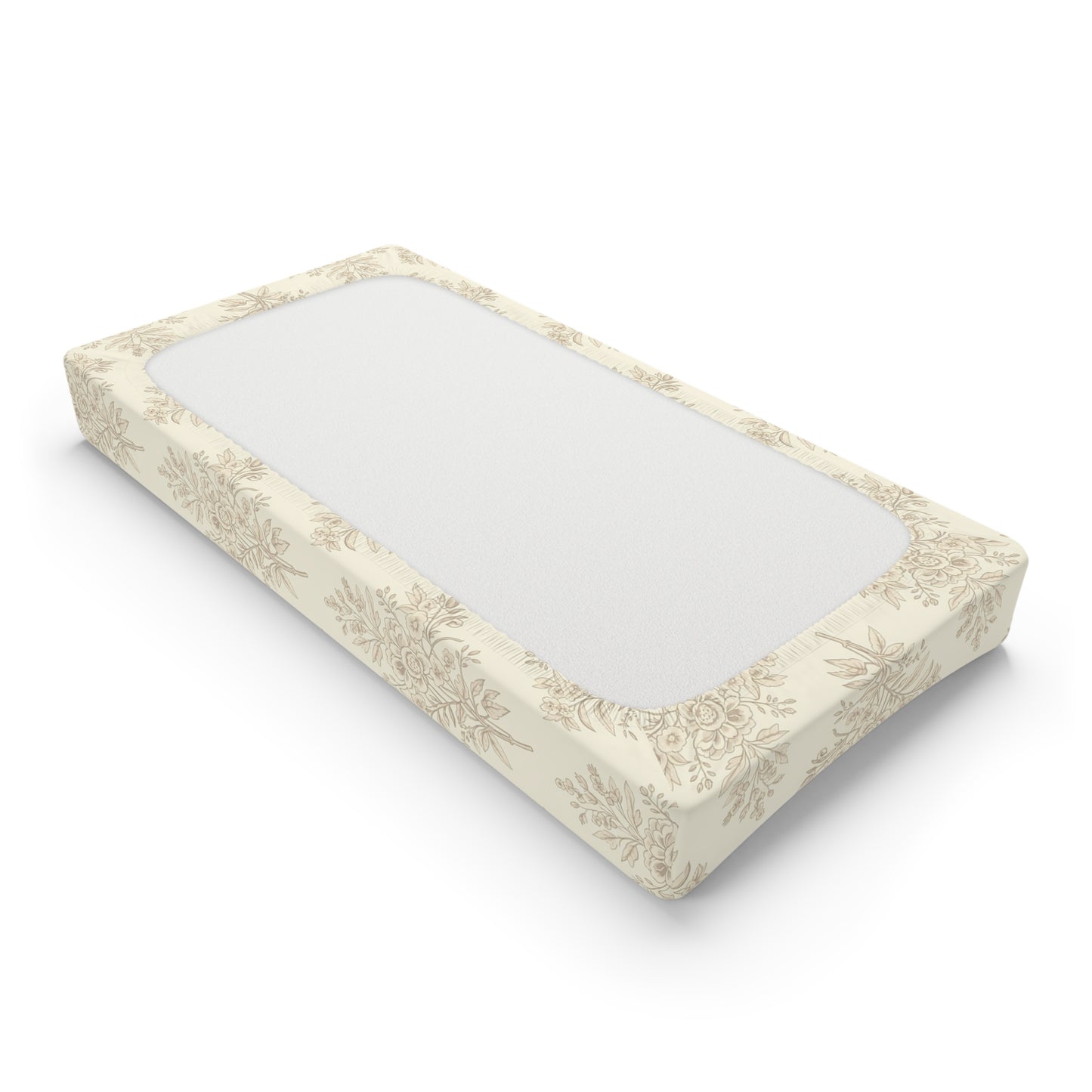 Heirloom Botanical Changing Pad Cover | Soft Neutral Floral