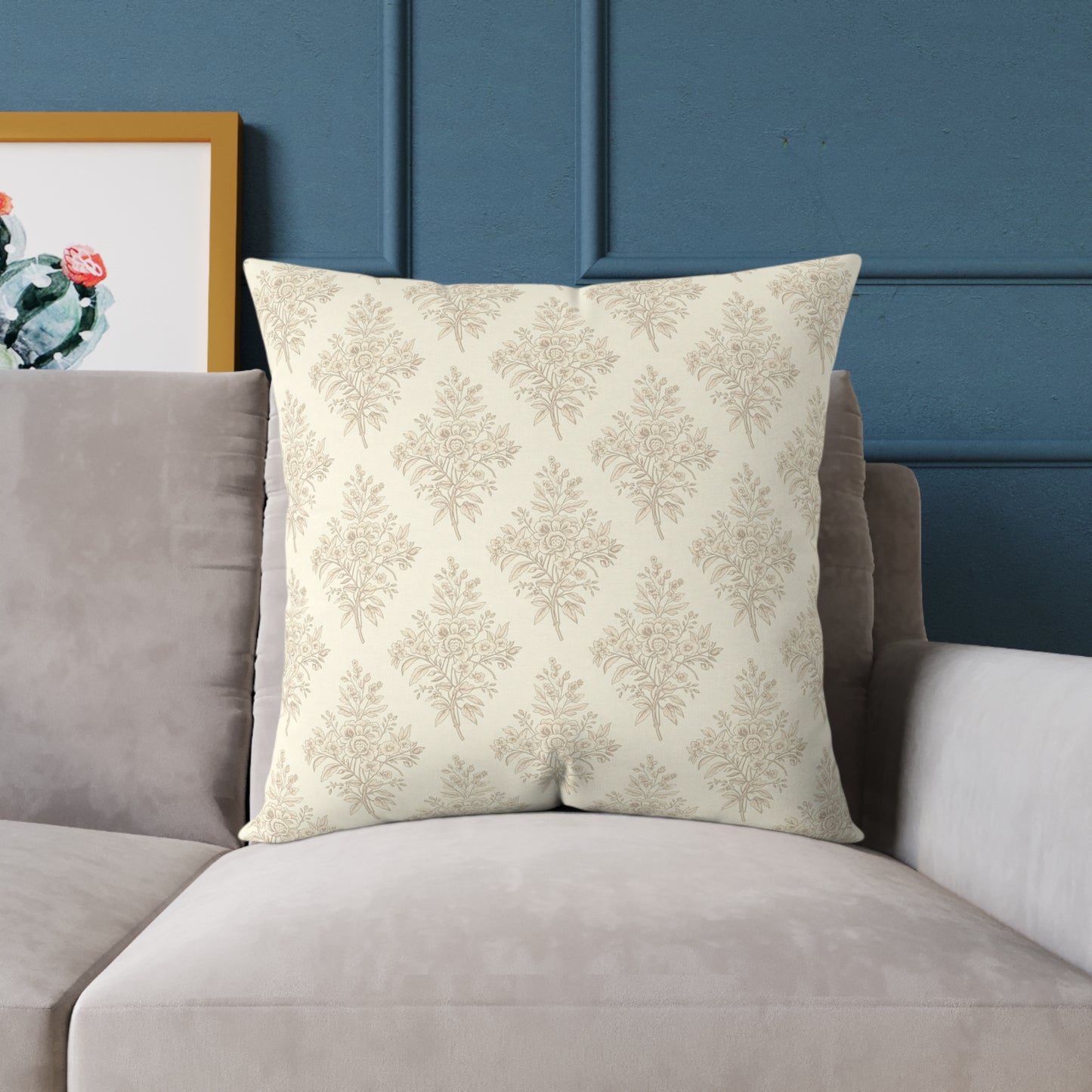 Heirloom Botanical Throw Pillow | Soft Neutral Floral