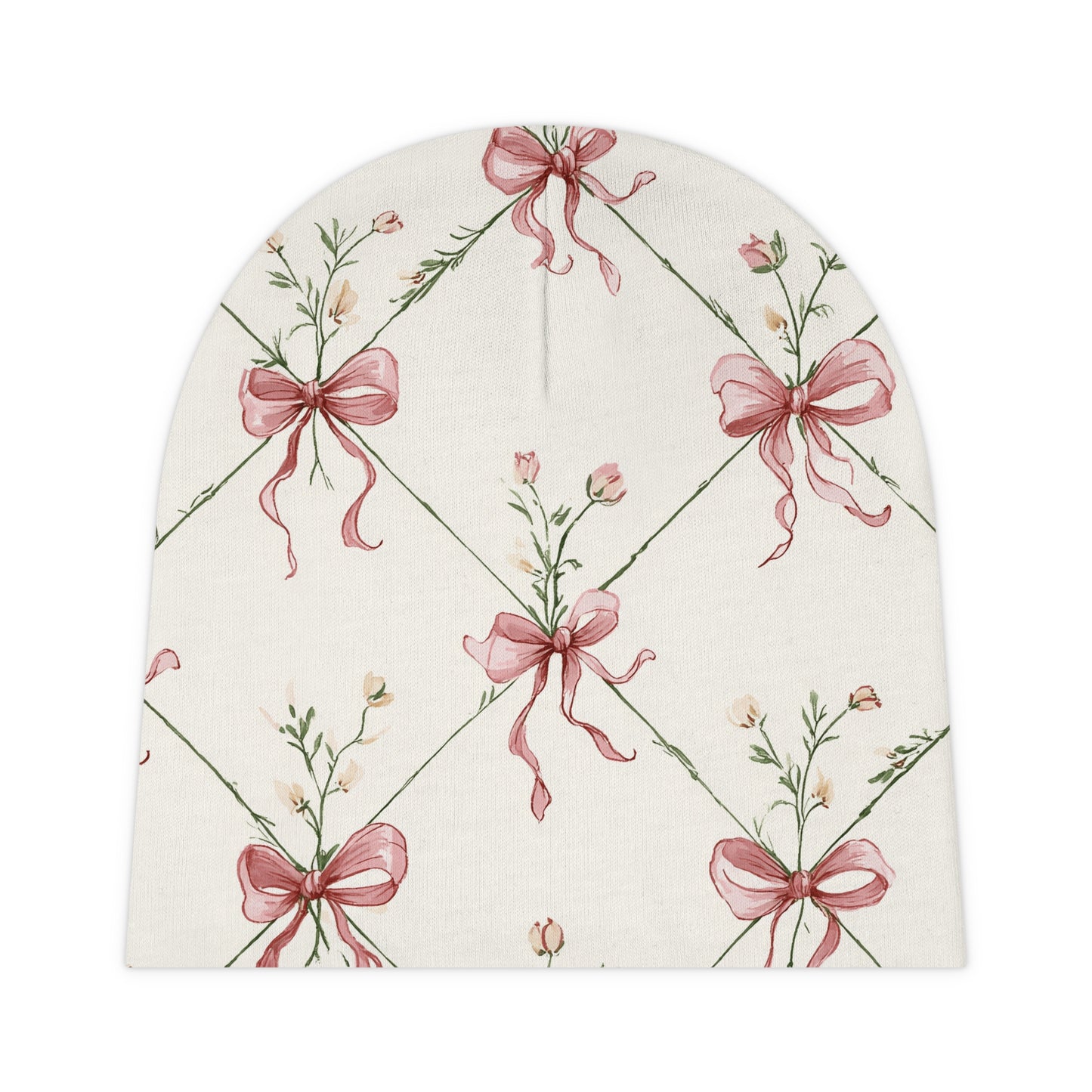 Heirloom Bow Garden Baby Beanie