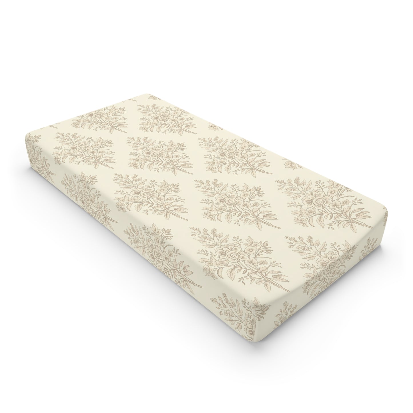 Heirloom Botanical Changing Pad Cover | Soft Neutral Floral