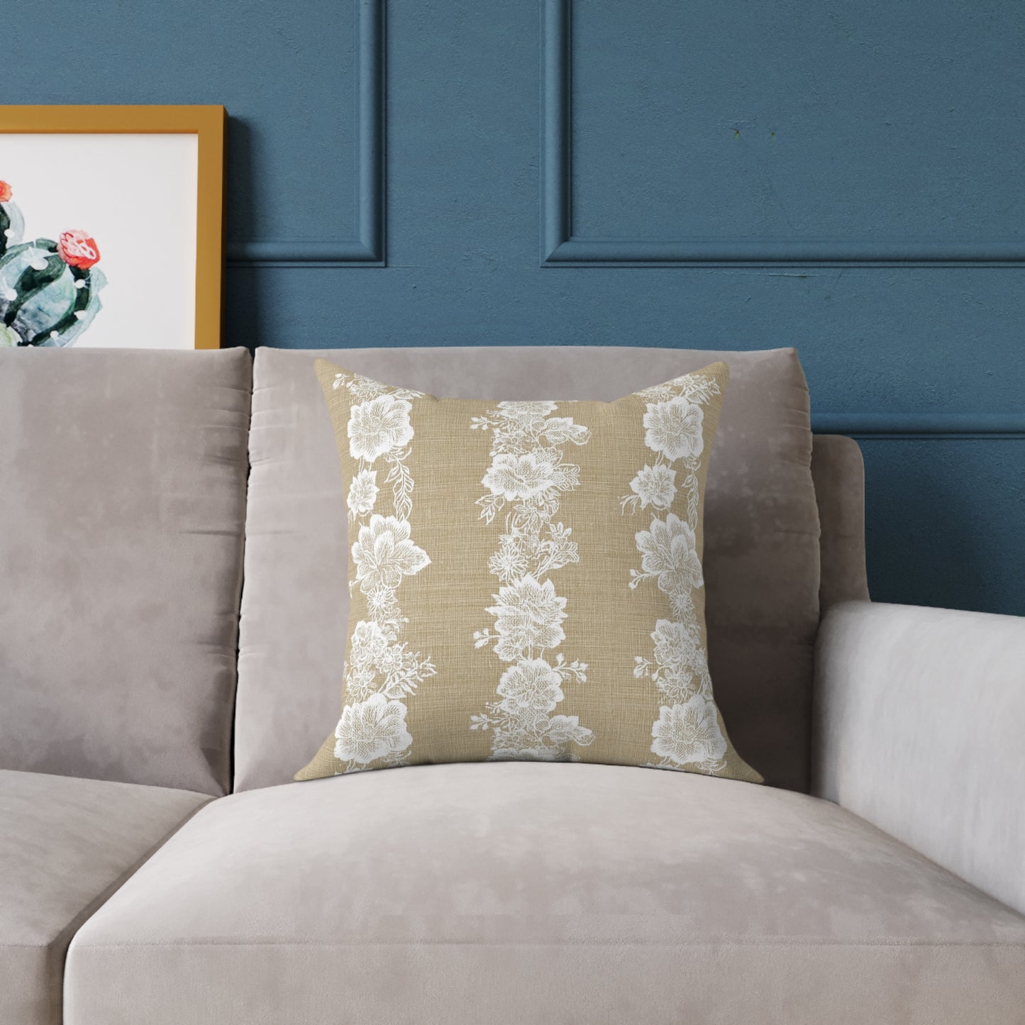 Heirloom Lace Floral Throw Pillow