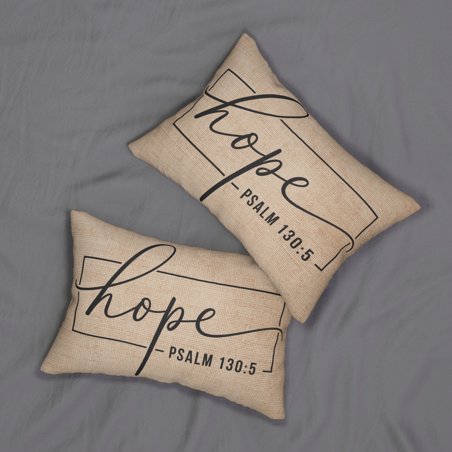 Peppermint’s Faith & Promise Pillows | Neutral Scripture Lumbar Pillows | Christian Home Decor