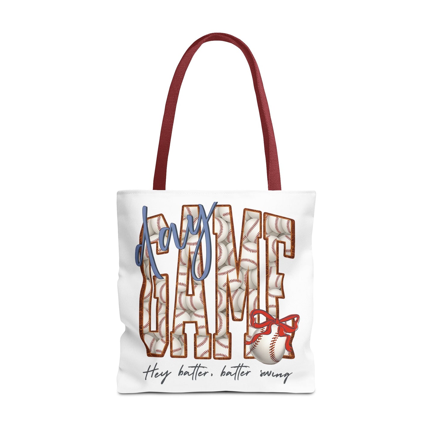 Mom Baseball Tote Bag — 'Hey Batter, Batter Swing'  Canvas Tote