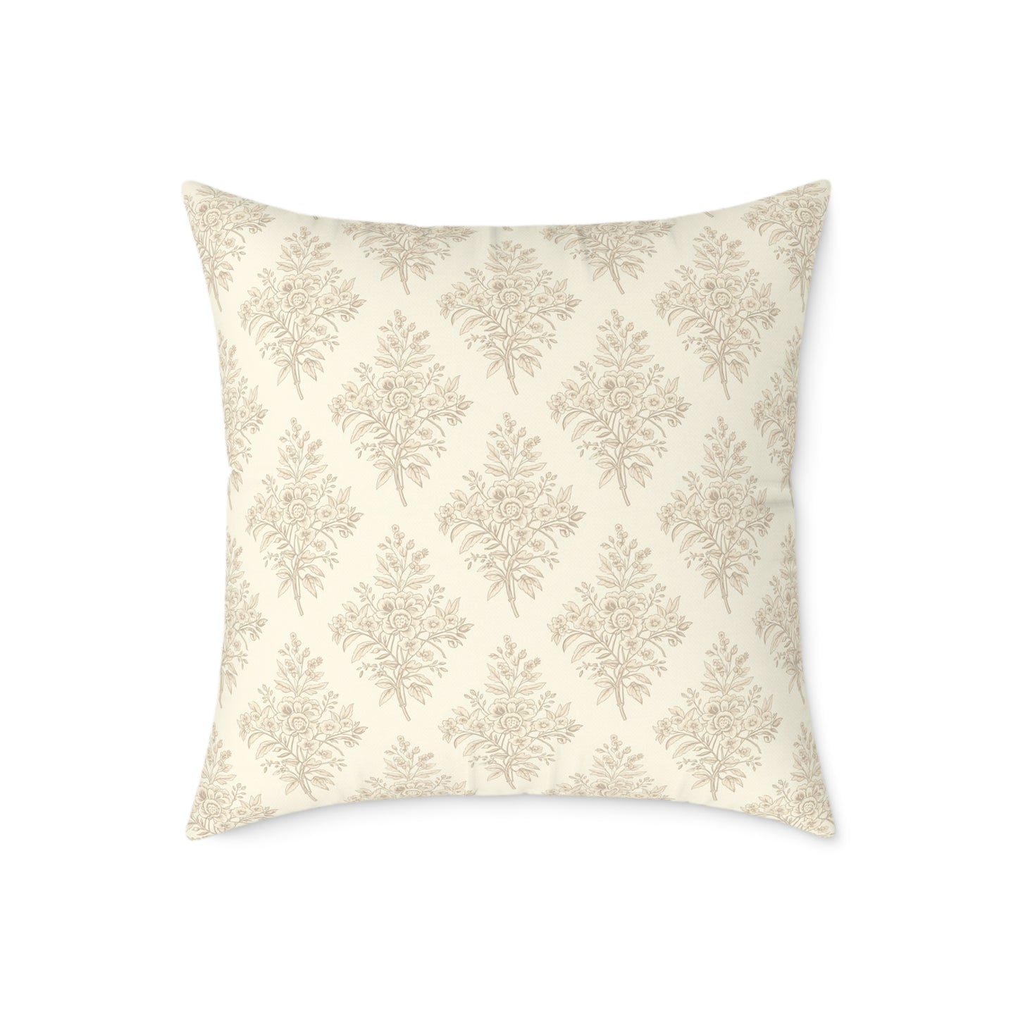 Heirloom Botanical Throw Pillow | Soft Neutral Floral