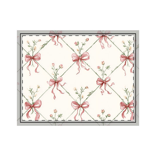 Bow Garden Pillow Sham – Standard & King Sizes | Floral Bow Cotton Bedding