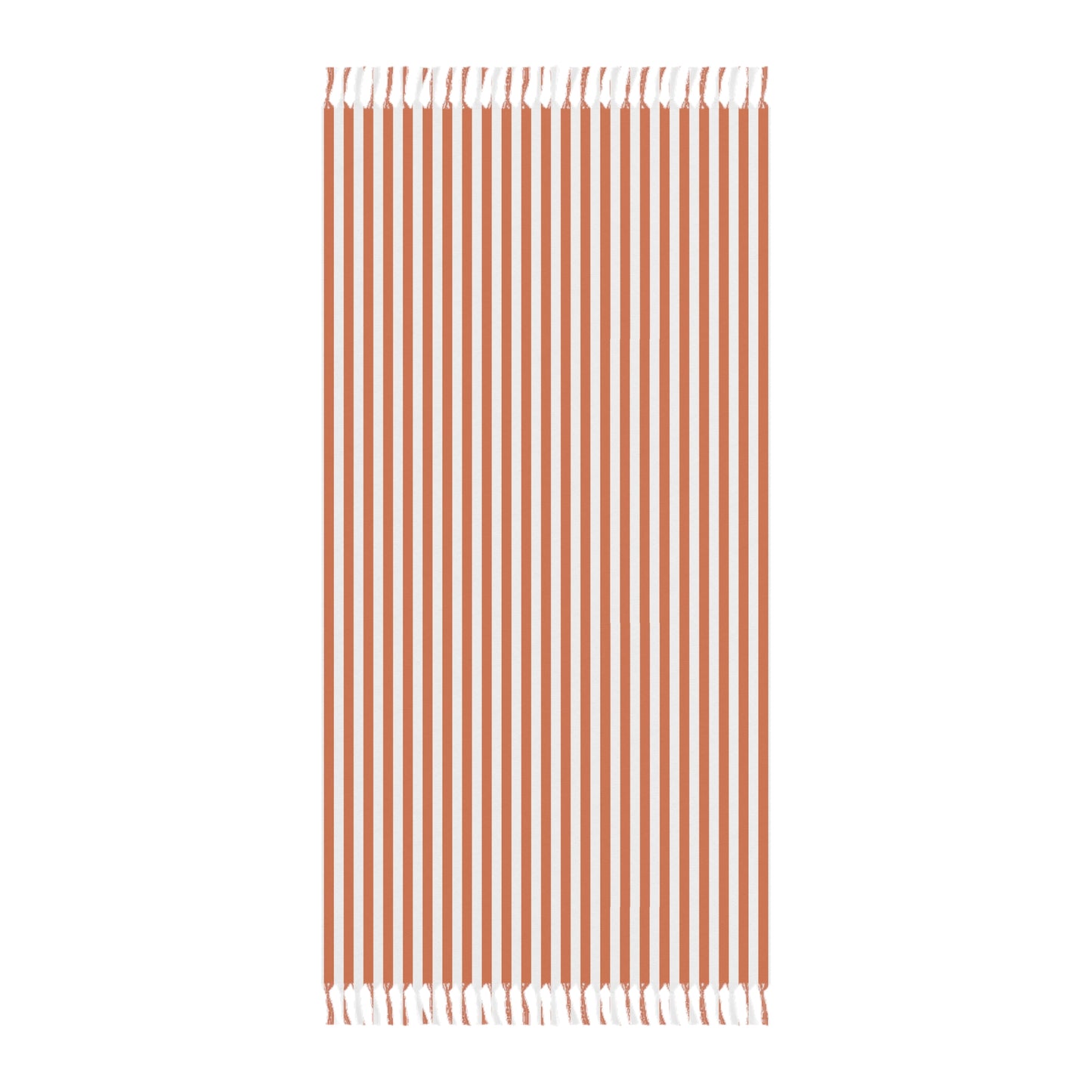 Boho Striped Spring & Summer Blanket Throw — Lightweight Turkish Cotton Fringe Towel