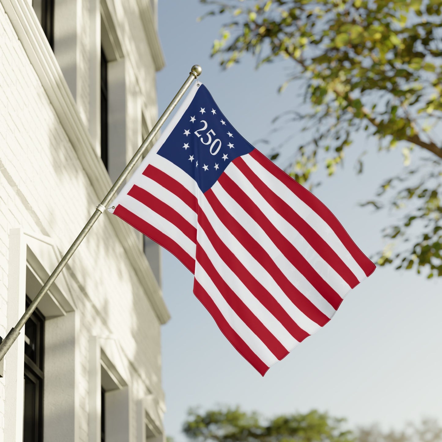 250 Betsy Ross Flag — Double-Sided Outdoor/Indoor Decorative Flag