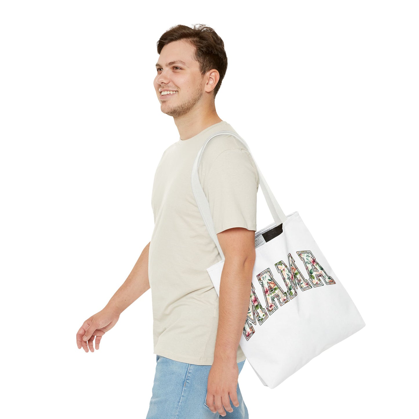 Mama Floral Tote Bag — Floral "MAMA" Canvas Tote, Mother's Day Gift