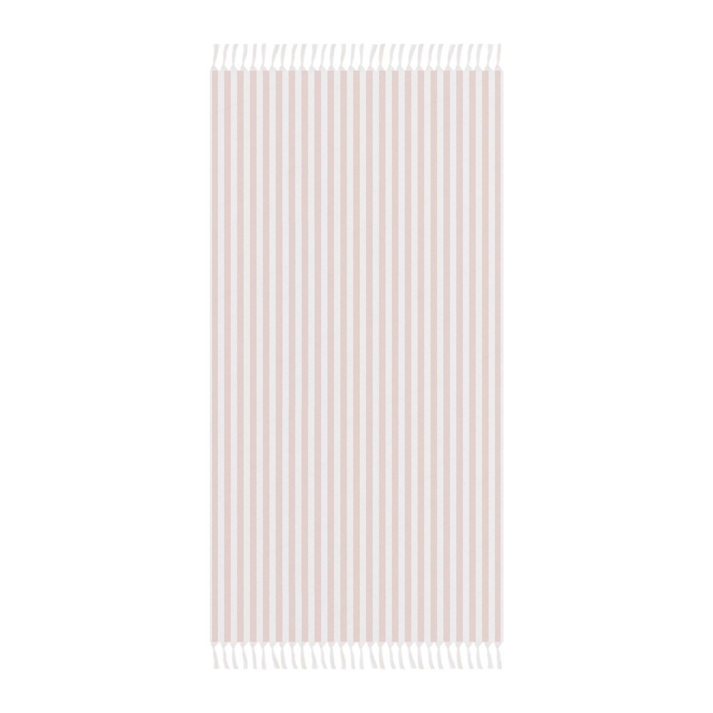 Boho Striped Spring & Summer Blanket Throw — Lightweight Turkish Cotton Fringe Towel