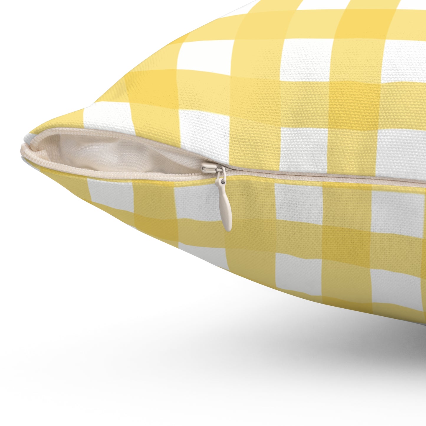 Farmhouse Blue Truck Pillow — Yellow Gingham Harvest Decor