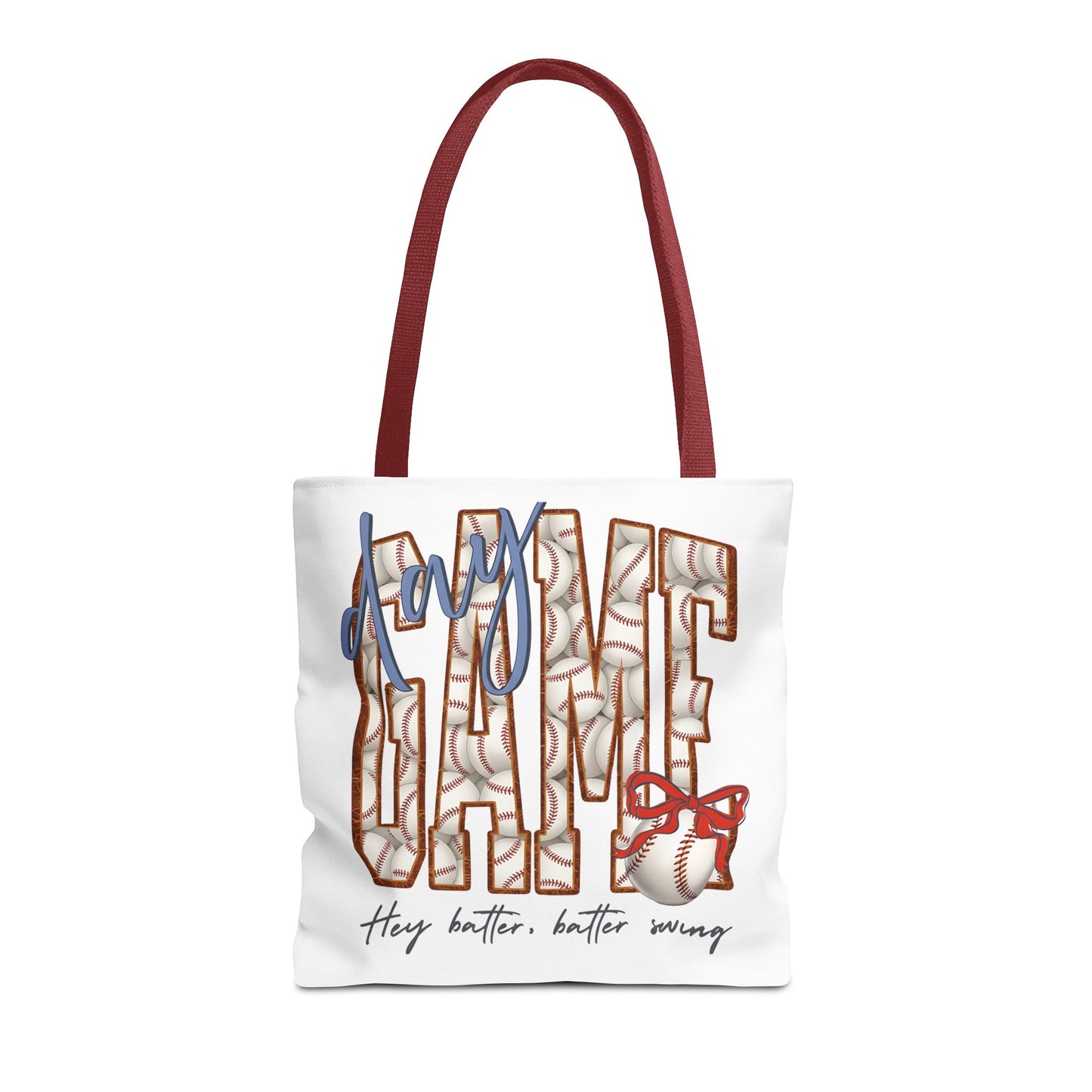 Mom Baseball Tote Bag — 'Hey Batter, Batter Swing'  Canvas Tote
