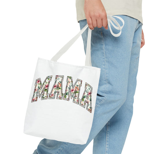 Mama Floral Tote Bag — Floral "MAMA" Canvas Tote, Mother's Day Gift