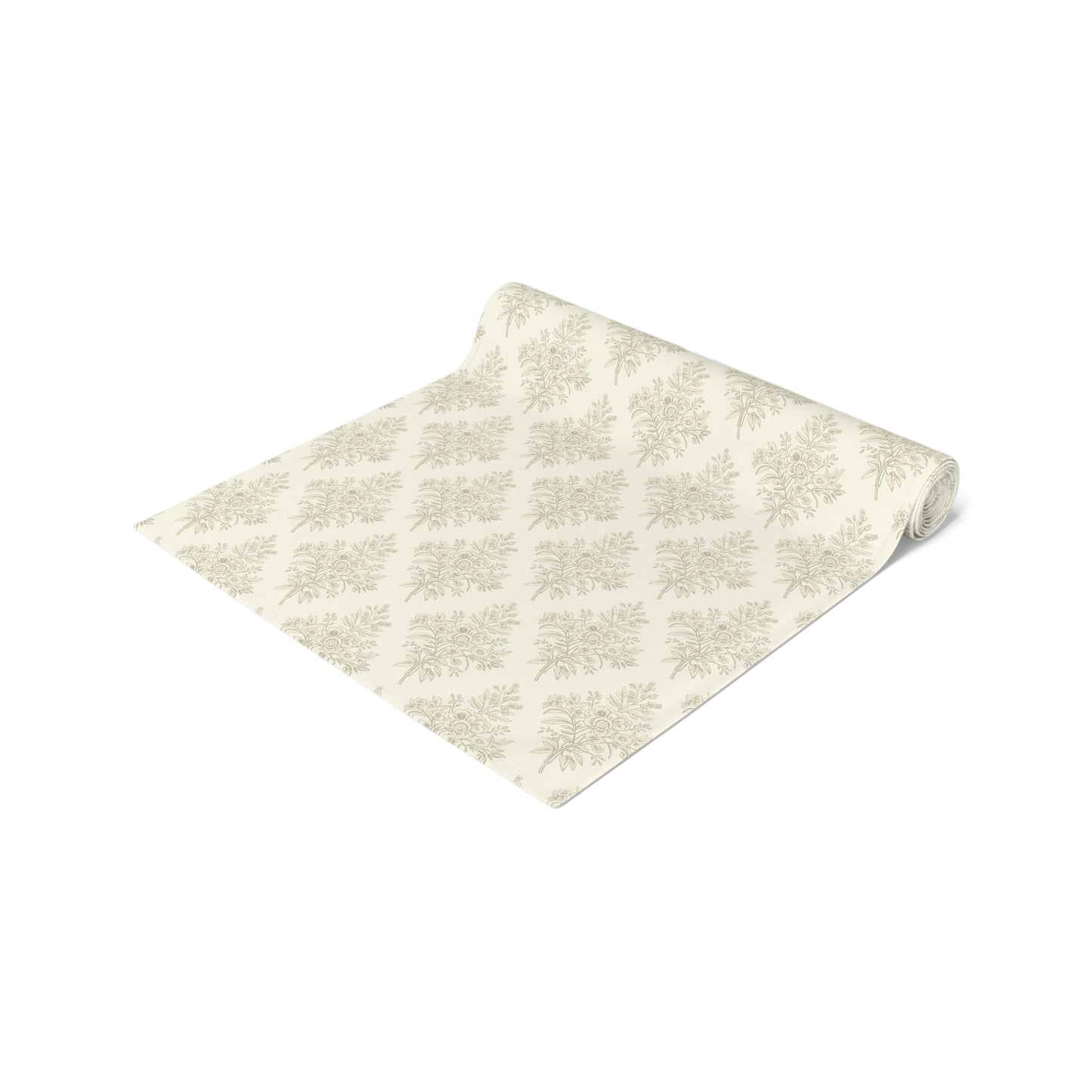 Heirloom Damask Table Runner — Cotton-Poly Decorative Dining Accent