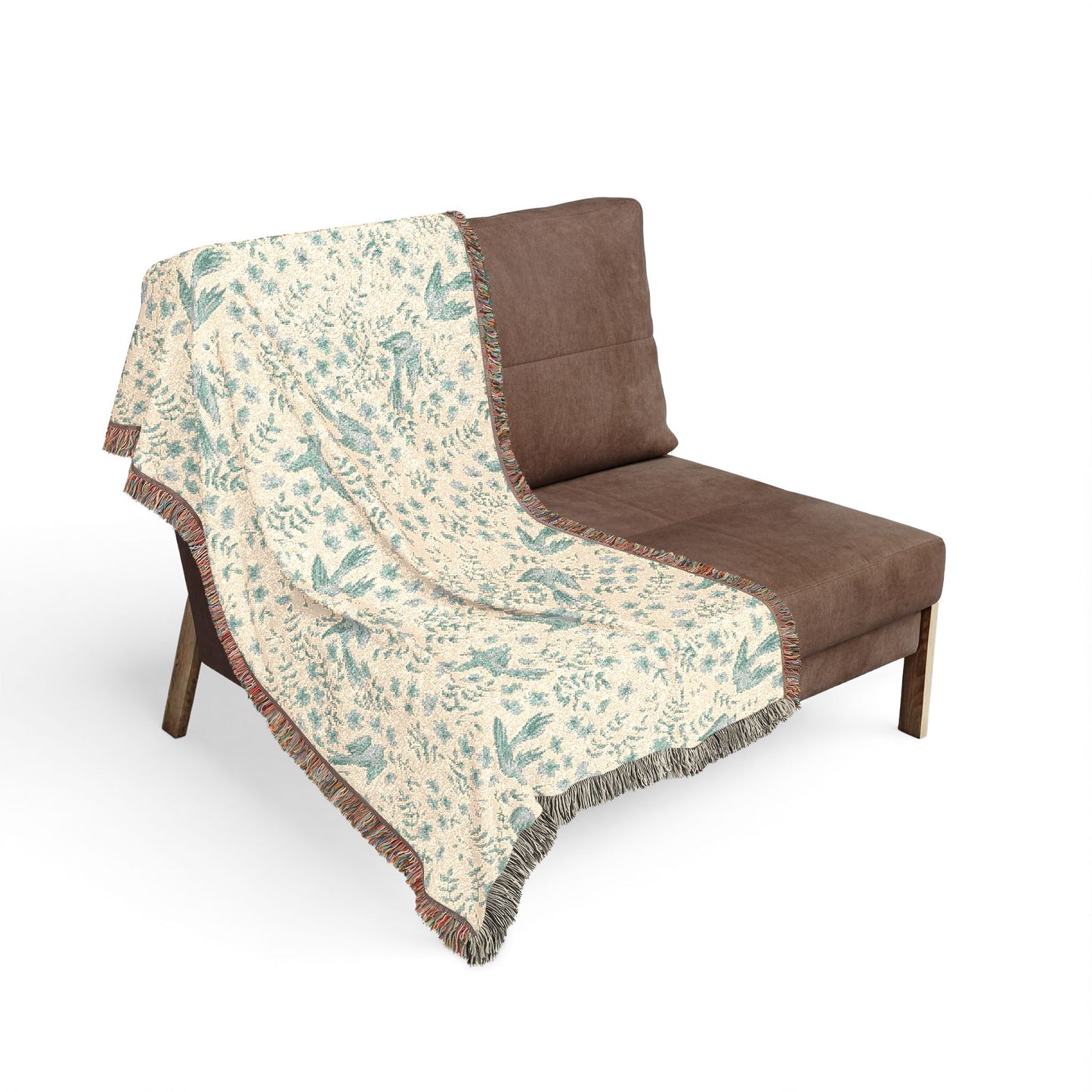 Woven Blanket — Vintage Floral Pattern Throw