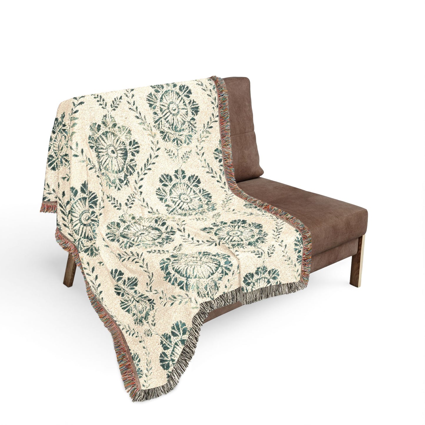 Peppermint’s Heirloom Garden Woven Throw Blanket