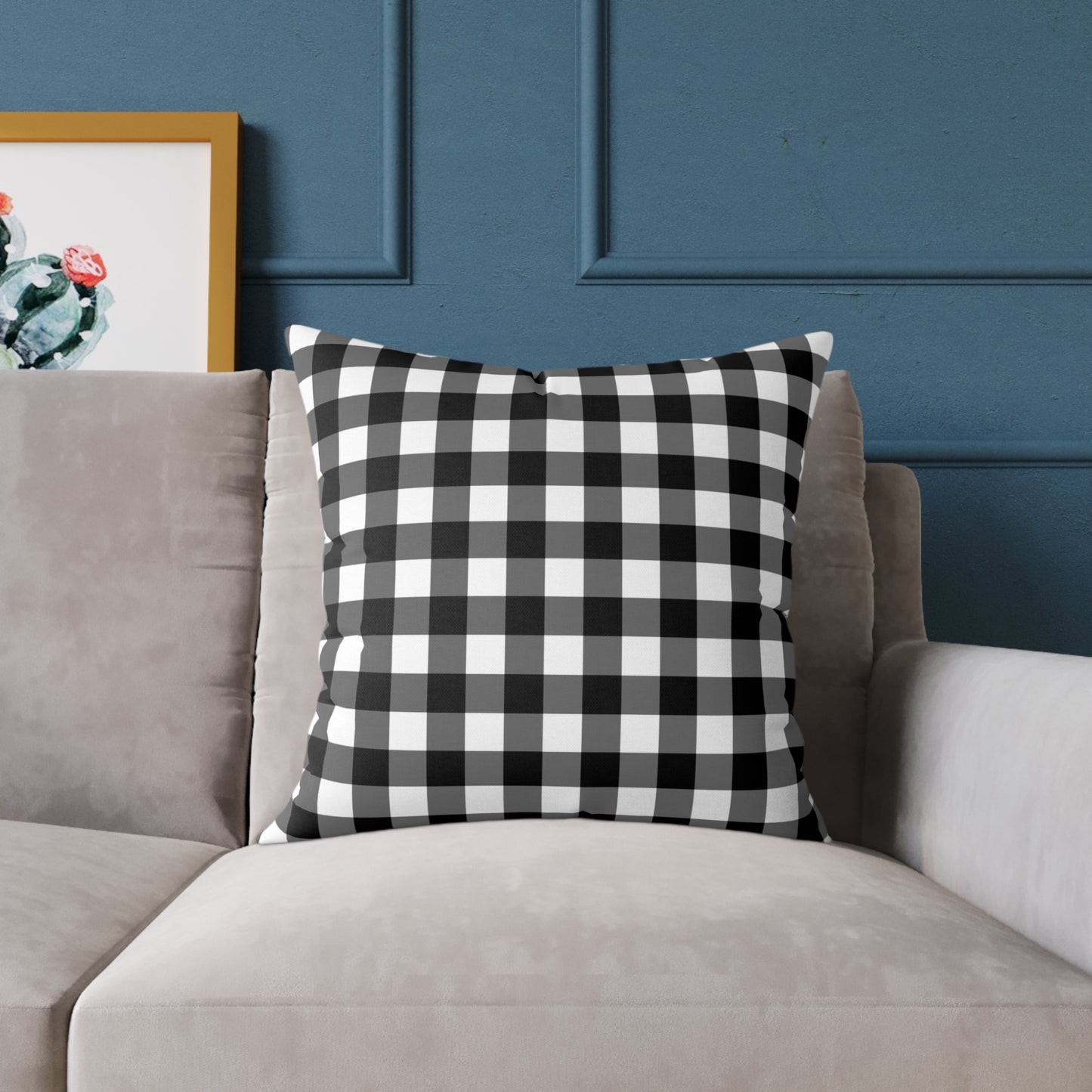 Stillwater Check Pillow – Black Gingham Neutral for Layered Home Styling Pairs beautifully with Joyful Gingham, Heirloom Plum, and all Peppermint Pickle signature prints.